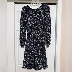 Brand New Rebecca Taylor Navy & White Polka Dot Dress - Size 10